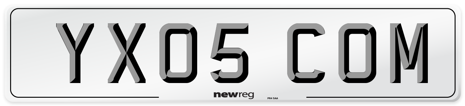YX05 COM Number Plate from New Reg